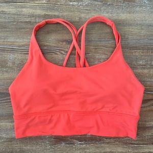 Lululemon Orange Energy Bra Size 4